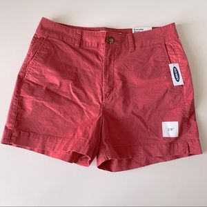 Brand new red twill shorts, size 6
